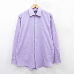 L★古着 アロー 長袖 シャツ メンズ 紫系 パープル チェック 25jun30 中古 トップス