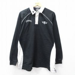 XL★古着 長袖 ラガー シャツ メンズ ギネスビール コットン 黒他 ブラック 【spe】 25sep01 中古 トップス