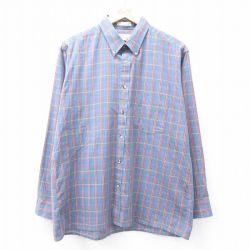 L★古着 ザフォックスコレクション THE FOX COLLECTION 長袖 シャツ メンズ 90年代 90s ボタンダウン グレー他 チェック 25sep01 中古 トップス