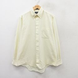 【20%OFF】XL★古着 アロー 長袖 シャツ メンズ 90年代 90s オックスフォード ボタンダウン USA製 薄黄 イエロー 25sep01 中古 トップス