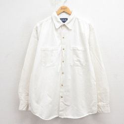 XL★古着 長袖 シャツ メンズ 00年代 00s コットン 白 ホワイト 25sep04 中古 トップス