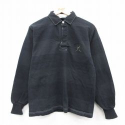 S★古着 バーバリアン 長袖 ラガー シャツ メンズ 00年代 00s ホッケー コットン カナダ製 黒 ブラック 【spe】 25sep08 中古 トップス