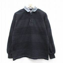M★古着 バーバリアン 長袖 ラガー シャツ メンズ 00年代 00s UCONN コットン カナダ製 黒他 ブラック 【spe】 25sep08 中古 トップス