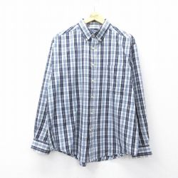 【50%OFF】ピューリタン 00s 長袖シャツ チェック ネイビー XL | 古着