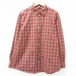 【50%OFF】オールドネイビー 00s 長袖シャツ チェック ブラウン XL | 古着