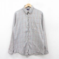 【20%OFF】M★古着 アロー 長袖 シャツ メンズ 90年代 90s ボタンダウン 薄紺他 ネイビー 25sep19 中古 トップス