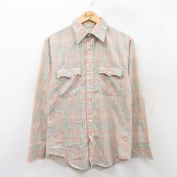 M★古着 長袖 シャツ メンズ 80年代 80s ベージュ系他 カーキ 25sep19 中古 トップス