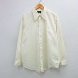 XL★古着 タウンクラフト JCペニー 長袖 シャツ メンズ 80年代 80s 大きいサイズ 薄黄 イエロー 25sep25 中古 トップス