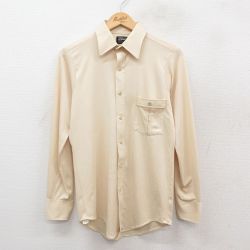 S★古着 JCペニー 長袖 シャツ メンズ 70年代 70s 黄系 イエロー 25sep30 中古 トップス