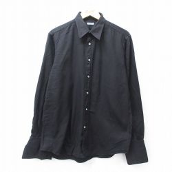 L★古着 長袖 シャツ メンズ 90年代 90s イタリア製 黒 ブラック 【spe】 25oct01 中古 トップス