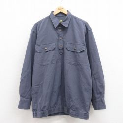 XL★古着 カベラス 長袖 シャツ メンズ 00年代 00s ダック地 コットン グレー 【spe】 25oct02 中古 トップス