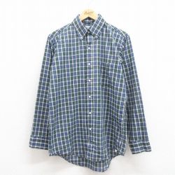 M★古着 アロー 長袖 シャツ メンズ 80年代 80s ボタンダウン USA製 緑 グリーン チェック 25oct02 中古 トップス
