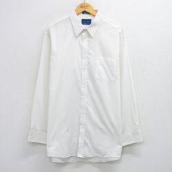 XL★古着 タウンクラフト 長袖 シャツ メンズ 90年代 90s 白 ホワイト 25oct08 中古 トップス