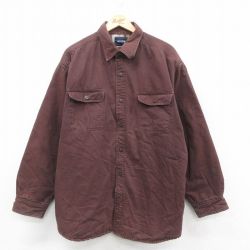 【50%OFF】ピューリタン 長袖シャツ 内側フリース ブラウン XL | 古着