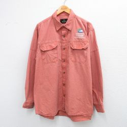 XL★古着 レッドヘッド 長袖 シャツ メンズ 00年代 00s バックヤードパラダイス 大きいサイズ コットン オレンジ系 25oct21 中古 トップス