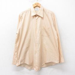 XL★古着 バンヒューセン 長袖 シャツ メンズ 90年代 90s ベージュ他 カーキ ストライプ 25oct21 中古 トップス
