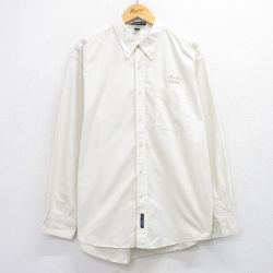 XL★古着 長袖 シャツ メンズ CISCO ボタンダウン 薄ベージュ カーキ 25oct29 中古 トップス