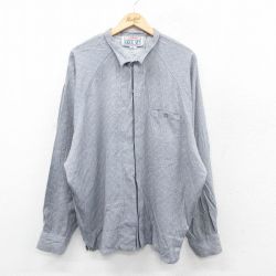 XL★古着 長袖 シャツ メンズ 90年代 90s ラグラン 大きいサイズ グレー【spe】 25nov14