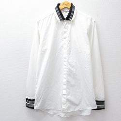 L★古着 長袖 シャツ メンズ イタリア製 白他 25nov19
