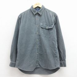 L★古着 ウールリッチ 長袖 シャツ メンズ 90年代 90s コーデュロイ グレー 26jan17
