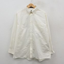 XL★古着 アロー 長袖 シャツ メンズ 90年代 90s オックスフォード ボタンダウン USA製 生成り 26jan30