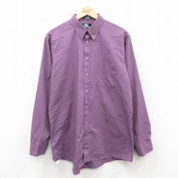 XL★古着 長袖 シャツ メンズ 90年代 90s USA製 紫 26feb05