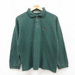 ビューグルボーイ 00s 長袖ポロシャツ 鹿の子 グリーン M | 古着