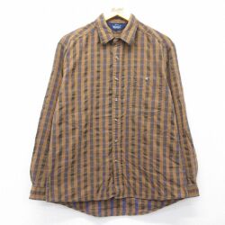 L★古着 ウールリッチ 長袖 シャツ メンズ 90年代 90s 茶他【spe】 26feb12