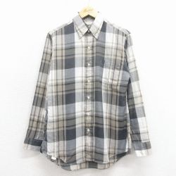 【20%OFF】80s 長袖シャツ ベージュチェック M | 古着