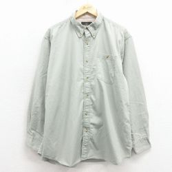 XL★古着 レッドヘッド 長袖 シャツ メンズ 00年代 00s 大きいサイズ ロング丈 コットン ボタンダウン 薄緑 26feb16