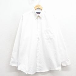 XL★古着 マンハッタン 長袖 シャツ メンズ 00年代 00s 大きいサイズ ボタンダウン 白 26feb18