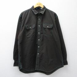 XL★古着 ウールリッチ 長袖 シャツ メンズ 90年代 90s 大きいサイズ こげ茶系 26feb25
