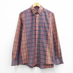 XL★古着 GANT 長袖 シャツ メンズ 90年代 90s ボタンダウン 紺系他 26feb26