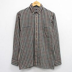 【20%OFF】バンヒューセン 90s 長袖シャツ ベージュチェック M | 古着