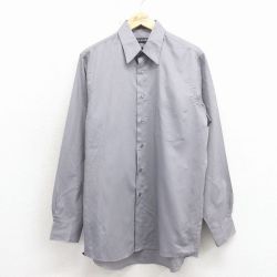 L★古着 長袖 シャツ メンズ 00年代 00s USA製 グレー 26feb27