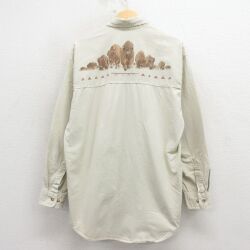 バッファロー 長袖シャツ ベージュ XL | 古着