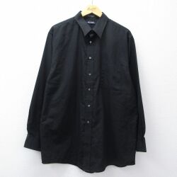 XL★古着 ピューリタン 長袖 シャツ メンズ 00年代 00s 大きいサイズ ロング丈 黒 26mar25