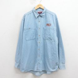 BC 長袖シャツ ネイビー XL | 古着