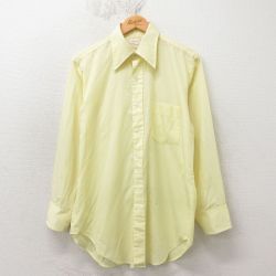 L★古着 アロー 長袖 シャツ メンズ 80年代 80s USA製 黄 26apr04