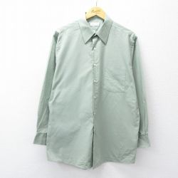 XL★古着 バンヒューセン 長袖 シャツ メンズ 薄緑 26apr09