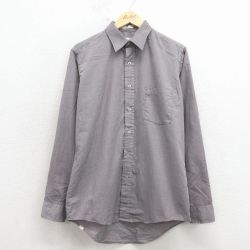 L★古着 バンヒューセン 長袖 シャツ メンズ 90年代 90s USA製 グレー 霜降り 26apr11
