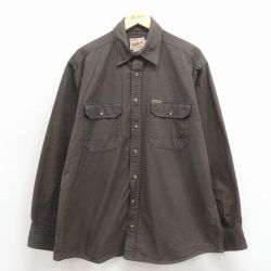 XL★古着 ウールリッチ 長袖 シャツ メンズ 00年代 00s コットン こげ茶 26apr11
