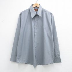 XL★古着 シアーズ 長袖 シャツ メンズ 70年代 70s グレー 26apr20