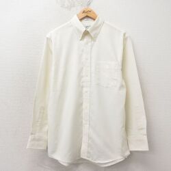 L★古着 アロー 長袖 シャツ メンズ 90年代 90s オックスフォード ボタンダウン USA製 生成り 26apr24