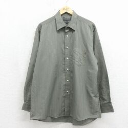 00s 長袖シャツ ストライプ グレー XL | 古着