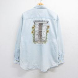 All Sport 長袖シャツ ヒマワリ ネイビー XL | 古着