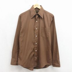 80s 長袖シャツ ブラウン M | 古着