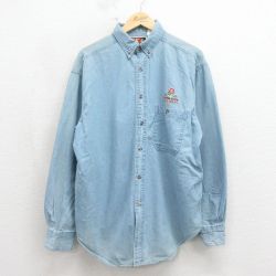 90s 長袖シャツ ローズボウル ネイビー L | 古着