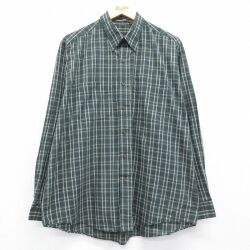 長袖シャツ チェック グリーン XL | 古着