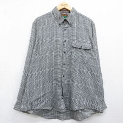 90s 長袖シャツ チェック ブラック XL | 古着